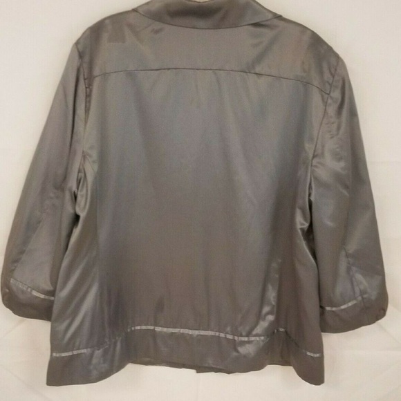 Chico's Silver Satin Blouse - Picture 3 of 8